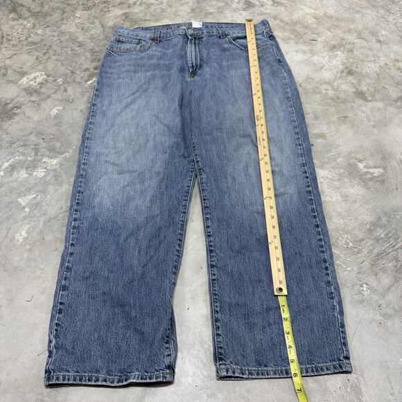 VINTAGE Lucky Brand Jeans Mens 38x30 Blue Straight Classic Baggy Y2K Blue Tag - Picture 2 of 8